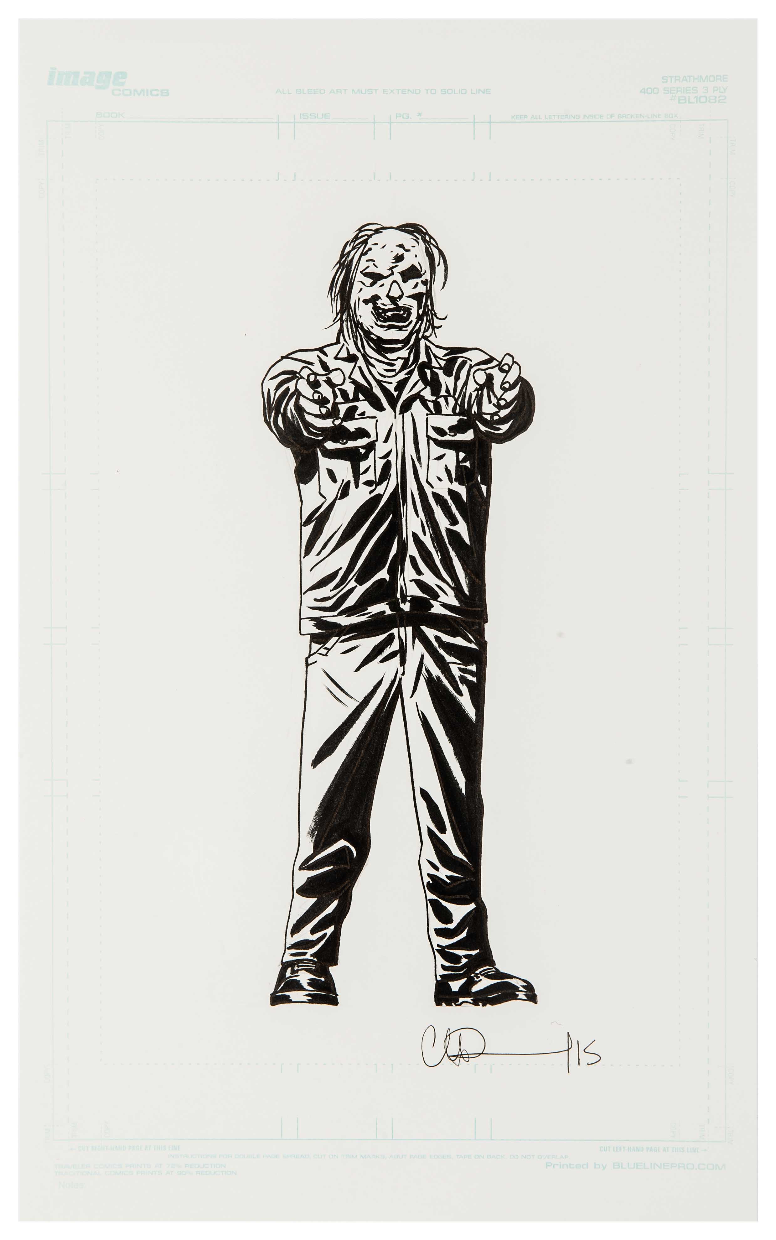 Original Slipknot portraits by Walking Dead comic artist Charlie Adlard